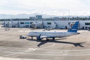 San Juan, Porto Riko - 14 Aralık 2014: Jetblue New York City, bir büyük havayolu şirketi ve altıncı büyük havayolu Amerika Birleşik Devletleri'nde merkezi bir Amerikan düşük maliyetli havayolu şirketidir
