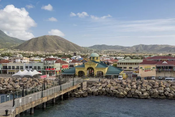 Porto commerciale a St Kitts — Foto Stock