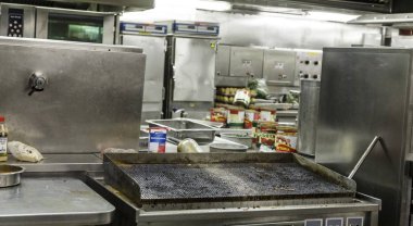 Ticari mutfak kirli ızgara