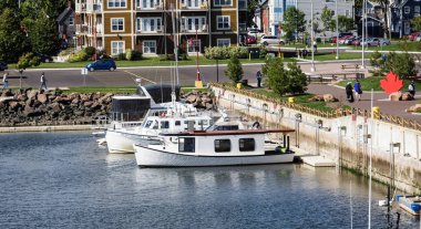 Charlottetown, Prince Edward Island - 24 Eylül 2015: Charlottetown sermaye Kanada, Prince Edward Island eyaletinde, turizm alanları ekonomide devlet işi sadece ikinci.
