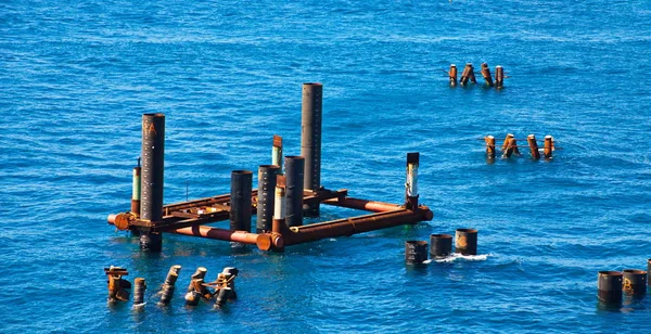 Fundament för nya piren — Stockfoto