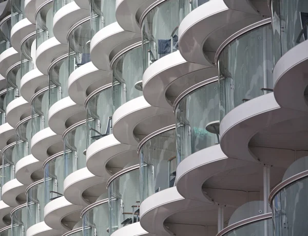 Curved Glass Balconies — Stock Photo, Image