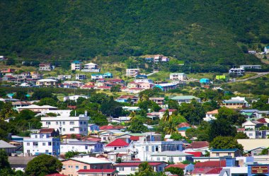 St Kitts renkli Rooftops