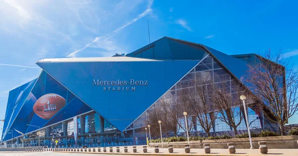 Mercedes-Benz stadionu jest gotowy do Super Bowl — Zdjęcie stockowe