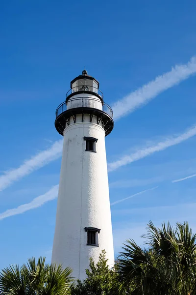 Vuurtoren onze tof palmbomen — Stockfoto