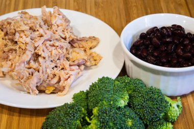 Tavuk fasulye ve brokoli