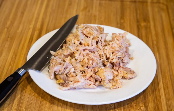 Chopped Cooked Chicken — Stock Photo, Image