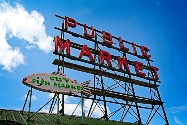 Señal de Pike Place — Foto de Stock