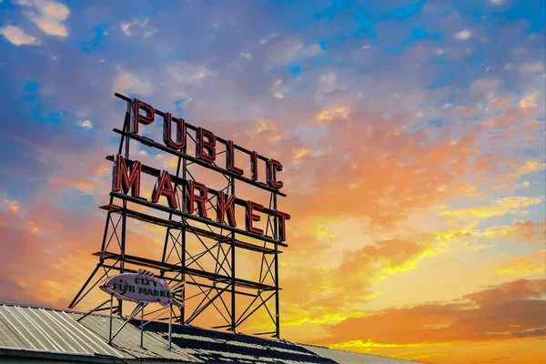 Mercado público de Seattle — Foto de Stock