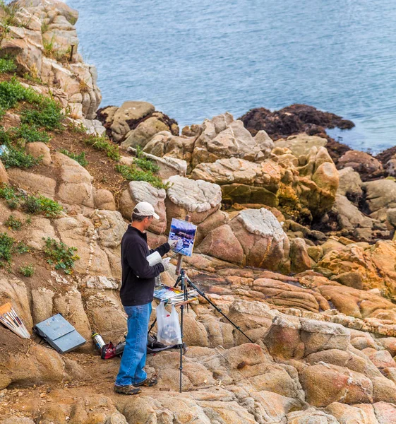 Maler an der Küste — Stockfoto