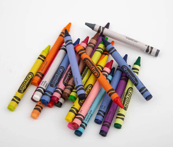 Crayons mistos em branco — Fotografia de Stock