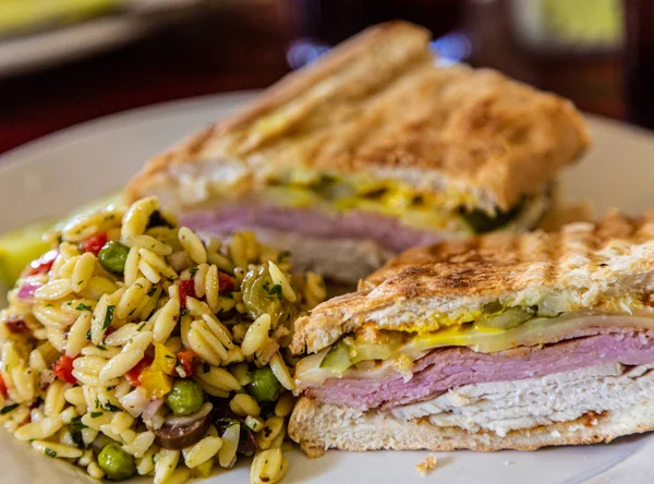 Cuban Sandwich with Orzo Pasta