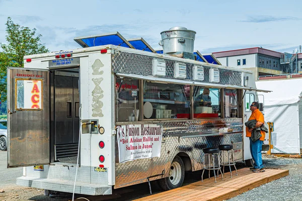 Camion del cibo a Juneau — Foto Stock