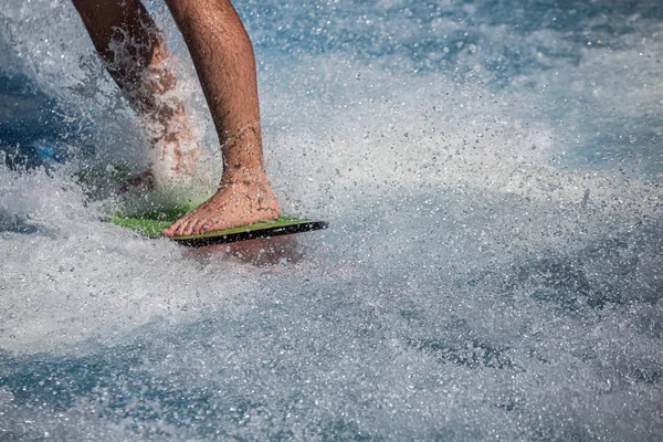 Closeup a Surfer láb — Stock Fotó