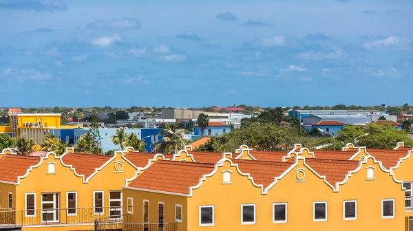 Orange Roofs on Yellow Buildings — Stock Photo, Image