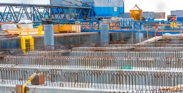 Rebar in New Dock Construction — Stock Photo, Image
