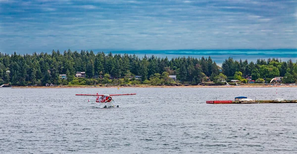 Orange sjöflygplan i Nanaimo — Stockfoto