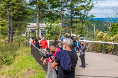 Snoqualmie Şelalesi'ndeki seyirciler