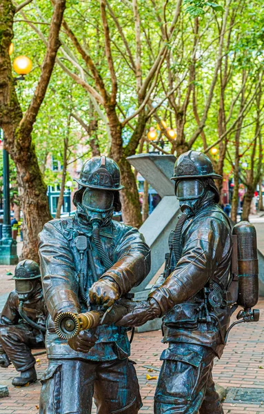 Monumento al Bombero en Seattle — Foto de Stock