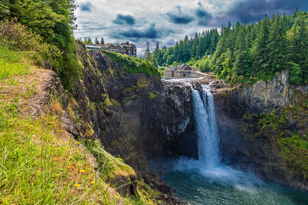 Snoqualmie Falls on Stormy Day — Stock Photo, Image