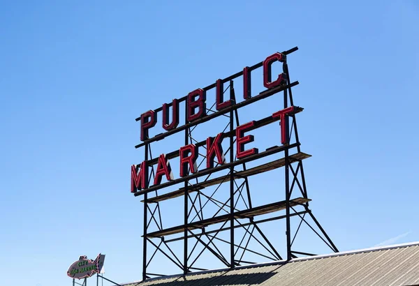 Señal de mercado en Seattle — Foto de Stock