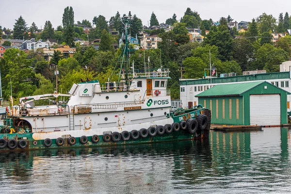 FOSS tugboat w: Lake Union — Zdjęcie stockowe