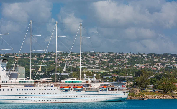 Aft of Club Med Ship in Barbados — Stock Photo, Image