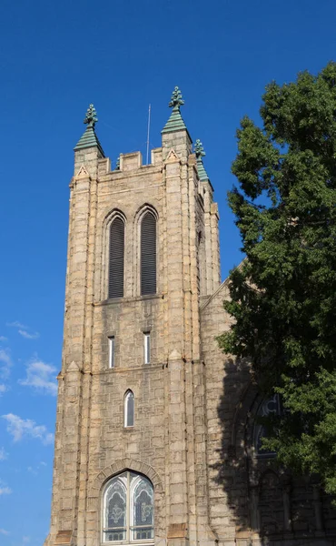 Stone Church Bell Tower — Stock Photo, Image