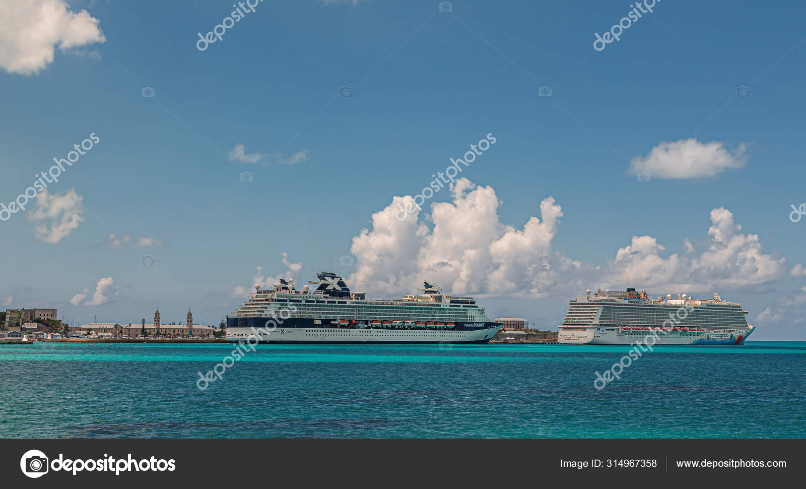 Two Cruise Ships In Bermuda Dockyard Stock Editorial Photo C Dbvirago 314967358