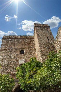 Malaga İspanya 'daki Antik Taş Kule