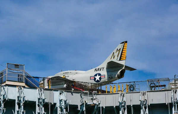 A4 Skyhawk a USS Midway-en — Stock Fotó