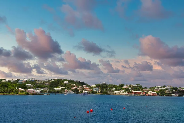 Colorful Homes Coast Bermuda — Stock Photo, Image