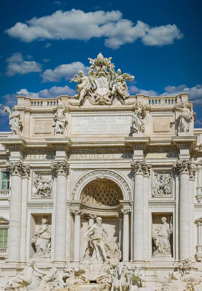 Detalhes Sobre Fonte Trevi Roma Itália — Fotografia de Stock