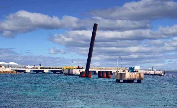 Novo cais de construção em Curaçao — Fotografia de Stock