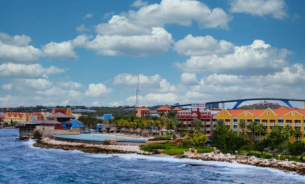 Shopping and Resort On Coast of Curacao — Stock Photo, Image