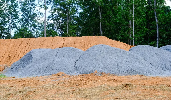 Högar av Grus och Dirt — Stockfoto