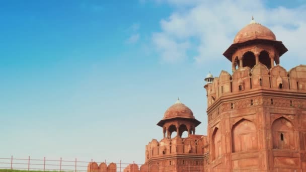 Vue Lal Qila Fort Rouge Delhi Inde Vidéo — Video