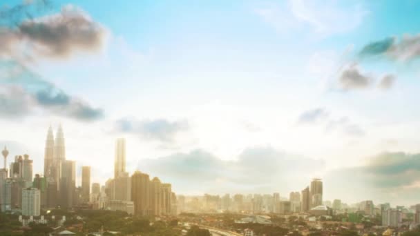 Panorama Města Kuala Lumpur Malajsie Záznam Videa Posun Nebo Lupa — Stock video