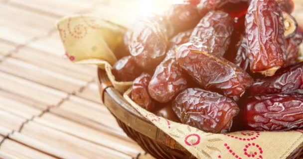 Pile Fresh Dried Date Fruits Footage Video — Stock Video