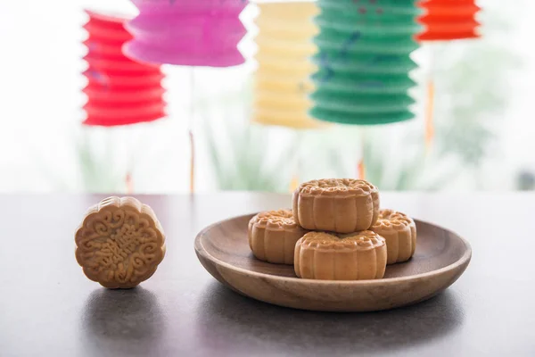 Pasteles Luna Pastelería Horneada Tradicionalmente Para Comer Durante Festival Medio —  Fotos de Stock