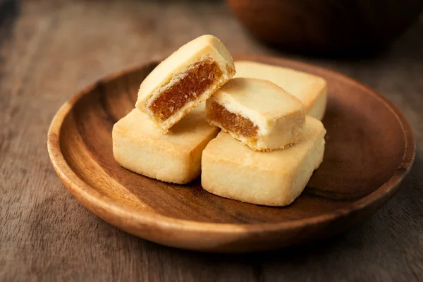 Pineapple Cake Sweet Traditional Taiwanese Pastry Containing Butter Flour Egg — Stock Photo, Image