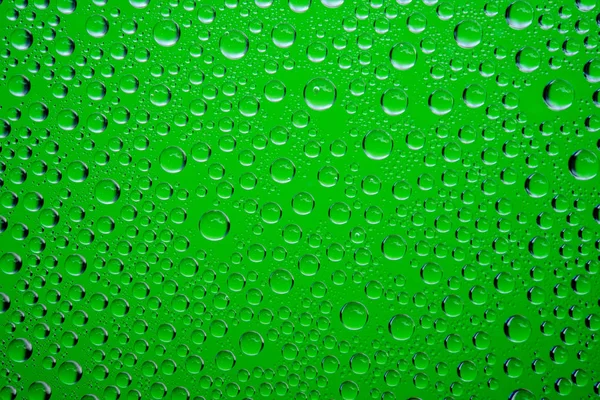 Groen Water Drops Achtergrond Close — Stockfoto