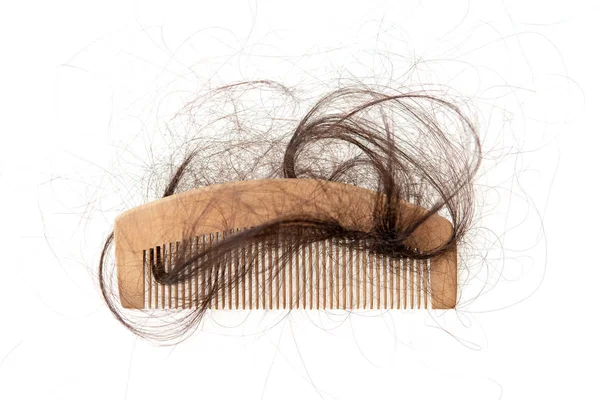 Caduta dei capelli e pettine — Foto Stock