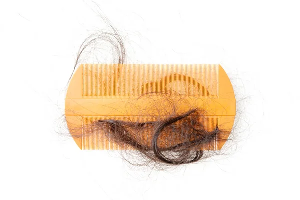 Queda de cabelo e pente — Fotografia de Stock