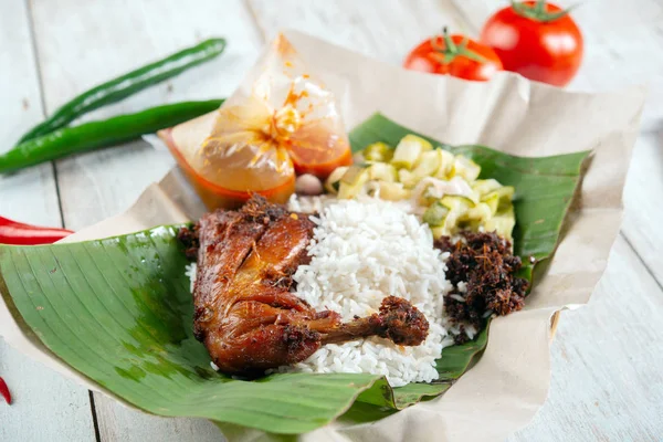 Nasi lemak kukus — Stock Photo, Image