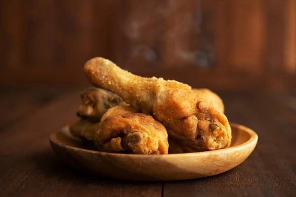 Plaat van het originele recept gebakken kippen — Stockfoto