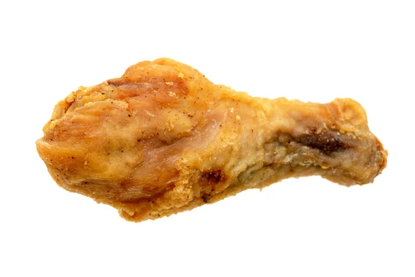 Stekt kyckling klubba isolerad. — Stockfoto