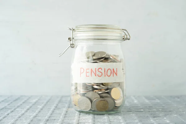 Saving jar with coins — Stock Photo, Image