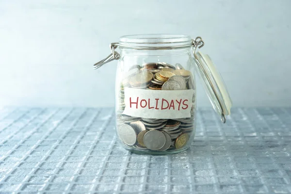 Saving jar with coins — Stock Photo, Image