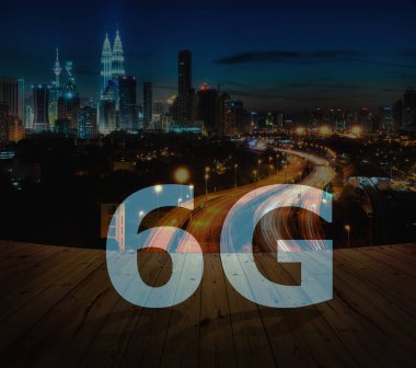 Kuala Lumpur Malezya arka plan 6g metin.